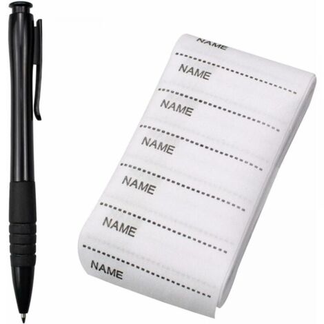 200 Pièces Etiquette Vetement Thermocollante Étiquettes Tissu Étiquettes École Nom Étiquettes Etiquette Personnalisée à Fixer au Fer à Repasser, pour Garderie et école