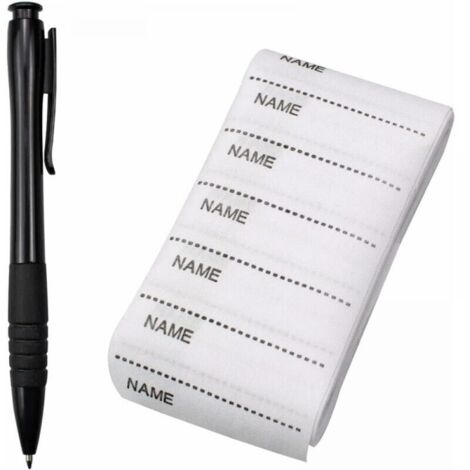 200 Pièces Etiquette Vetement Thermocollante Étiquettes Tissu Étiquettes École Nom Étiquettes Etiquette Personnalisée à Fixer au Fer à Repasser, pour Garderie et école