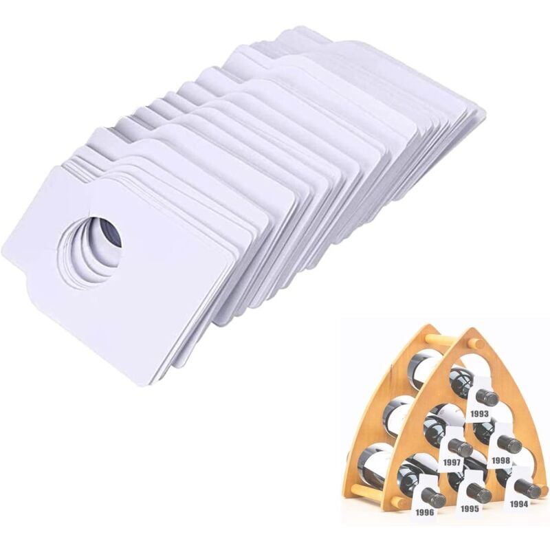 200 Pièces Étiquettes de Bouteille de Vin,Étiquettes Réutilisables Vin Étiquettes De Bouteille Étiquettes Vierges,pour Enregistrer Les Informations