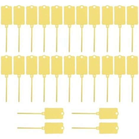 200 Pièces Étiquettes de Câble Jaune en Pp avec Attaches Zippées pour Organisation Rapide et Application Polyvalente Intérieur Extérieur -