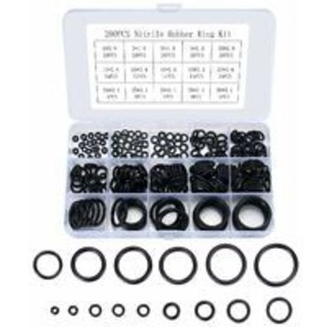 200 pièces O-Ringe, 15 tailles de gomme, O-Ring-O-Ringe pour l'isolation des Rohren, Rohrleitungen