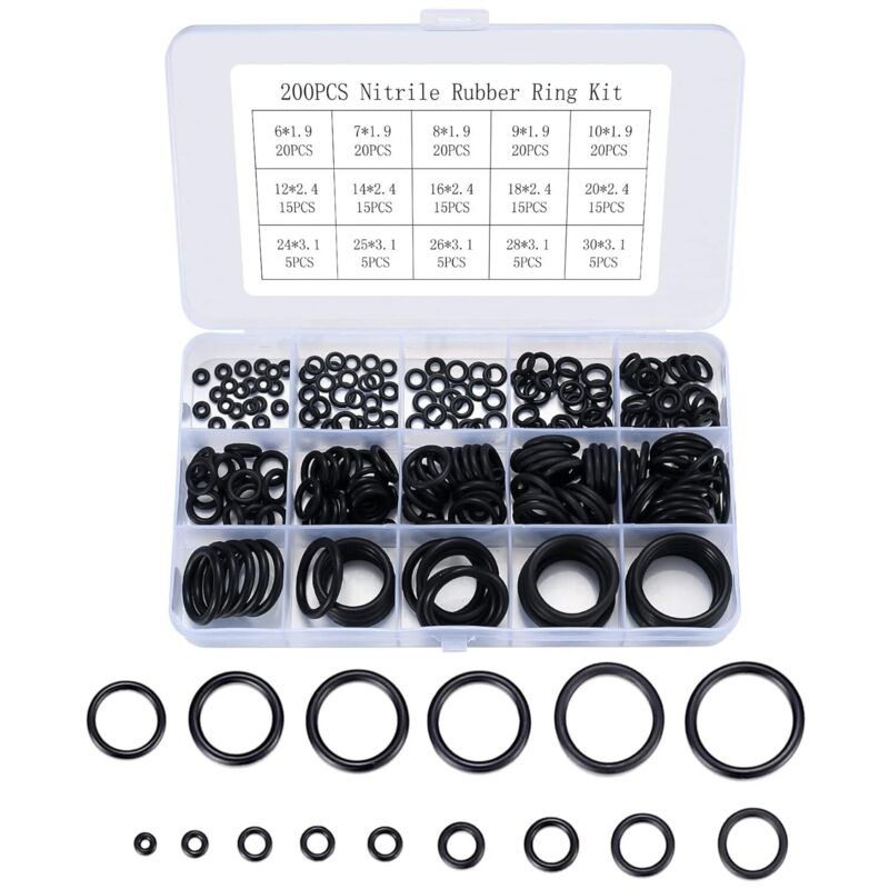 Image of Tinor - 200 Pieces O-Rings, 15&hellip;