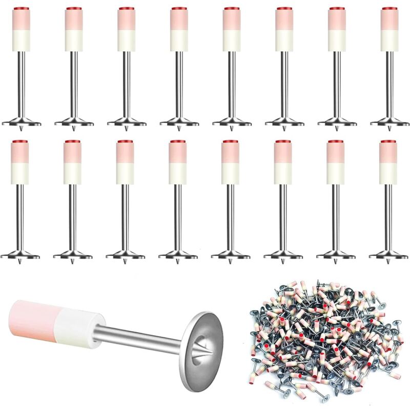 Longziming - 200 Pièces Pistolet à Clou Béton Manuel, Mini Pistolet à Clous, Round Nails for Steel Cloueur Beton, 7.3 mm - L'outil Parfait pour Tous