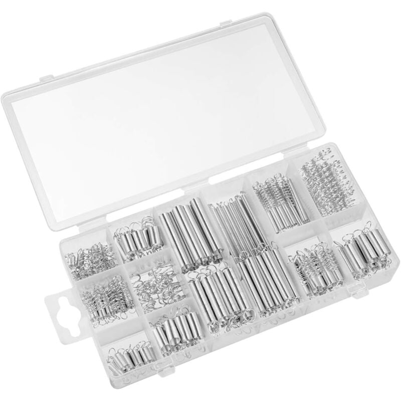 200 pièces ressorts en spirale galvanisés ensemble de ressorts d'extension Standard assortiments de ressorts Kit de ressorts