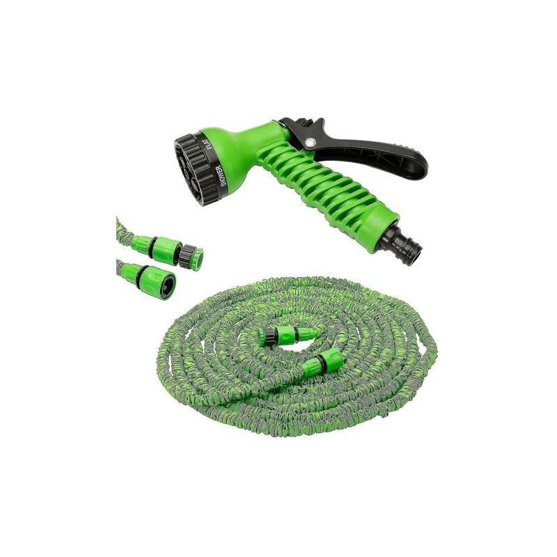 (200 pieds) Tuyau d'arrosage extensible avec 7 fonctions Pistolet à peinture