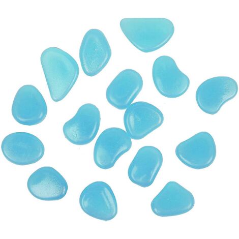200 pierres lumineuses, galets bleus phosphorescents, pierres décoratives pour la nuit, pour jardin extérieur, aquarium et allée.