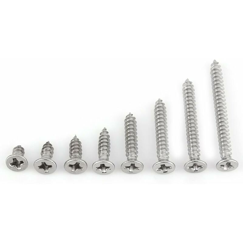 200 pz M3 Viti a Testa Piatta Phillips in Acciaio