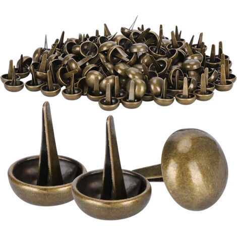 200 rivets à tête bombée de 15mm pour la maroquinerie DIY, confection de sacs et accessoires en cuir
