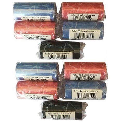 200 sandimale universelle Hygiar -Taschen fÐ©r Hundeauskrper - 10 Rollen x 20 Beutel C/U.