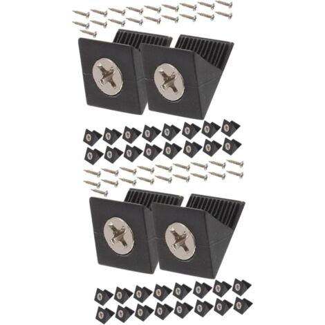 200 separadores de plástico negro para cajones, conectores estabilizadores traseros, conectores para la base de los cajones (con tornillos)