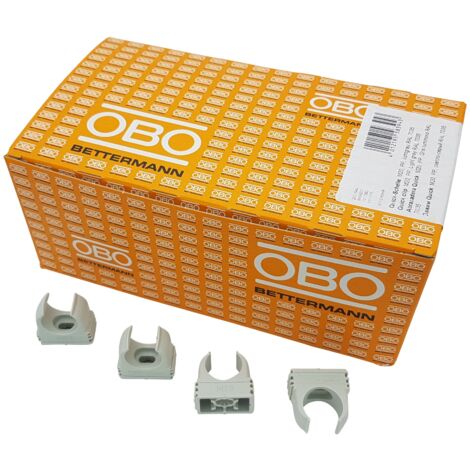 200 StÃ¼ck OBO Bettermann Quickschellen Rohrschellen lichtgrau M20