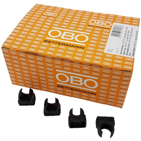 200 StÃ¼ck OBO Bettermann Quickschellen Rohrschellen schwarz M16
