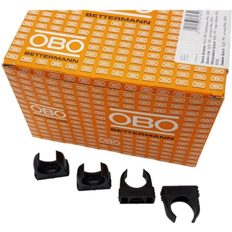 200 StÃ¼ck OBO Bettermann Quickschellen Rohrschellen schwarz M20