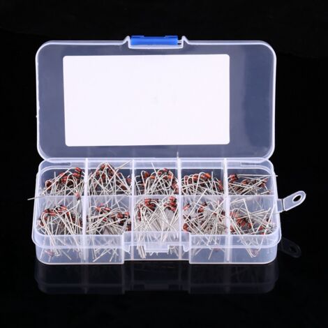 200 Stück – 10-Wert-Zenerdioden-Set (1N4728 bis 1N4737) mit Aufbewahrungsbox – Elektronische Bauteile