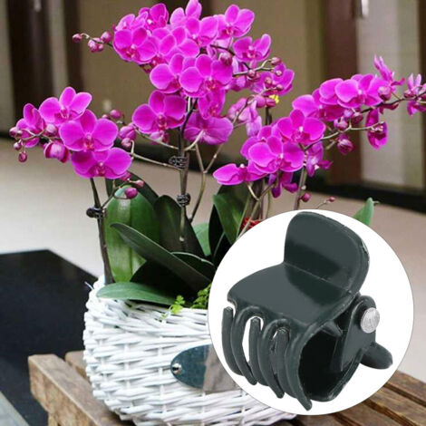 200 Stück Blumenstielclips, 1,1 cm Pflanzenbefestigungen für Orchideen und Gartenbau