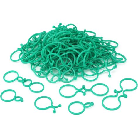 200 Stück Gartenpflanzen-Stützclips, wiederverwendbare Tomatenclips, Kunststoff-Pflanzenclips – 4 x 2,5 cm
