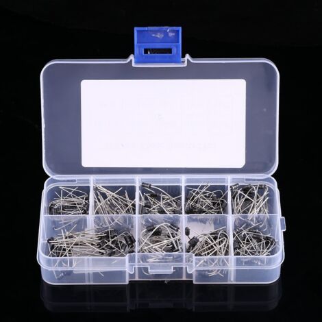 200 stücke 10 Werte Spannungsregler Diode Sortiment Elektronische Kit 1N40011N4007 1N58171N5819 mit Klarsichtbox