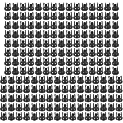 200 Supports LED en Plastique Noir pour Montage d'Ampoules Diodes 5mm sur Panneaux - Lot de 200 Pièces