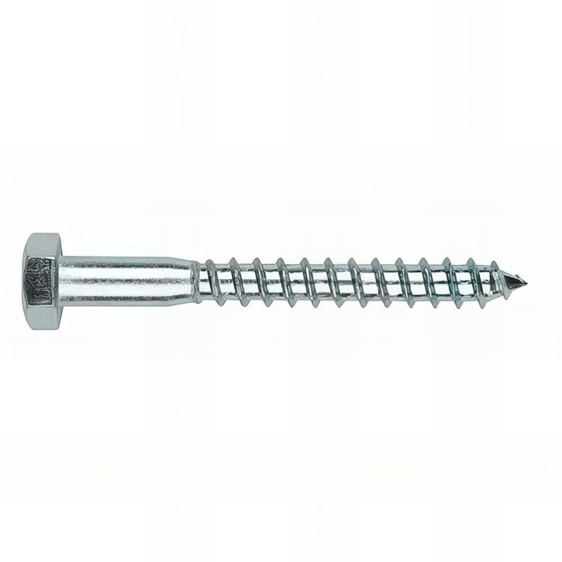 Index - 50 tirefonds bois à visser tête hexagonale 17 d. 10 x 180 mm zingué - TB10180