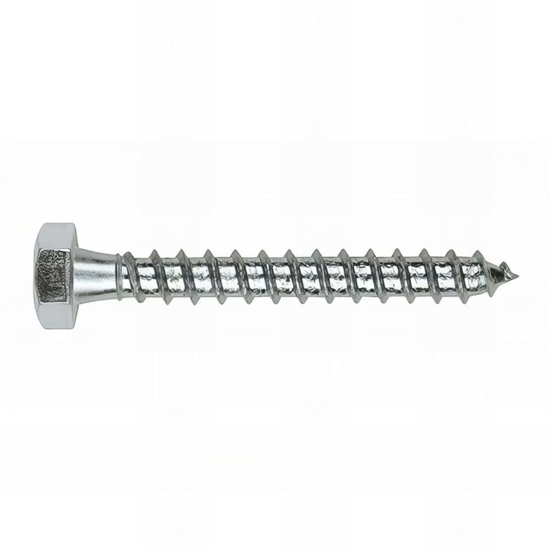 200 tirefonds bois à visser, tête hexagonale 10 avec filetage intégral d. 6 x 60 mm zingué - TBR06060 Index