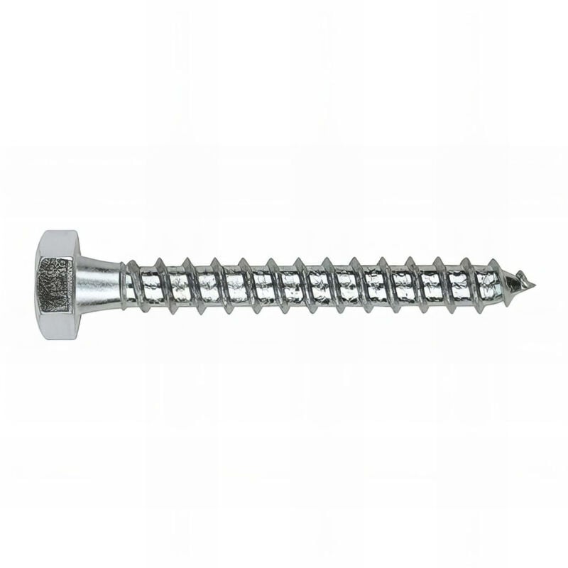 200 tirefonds bois à visser, tête hexagonale 13 avec filetage intégral d. 8 x 80 mm zingué - TBR08080 Index