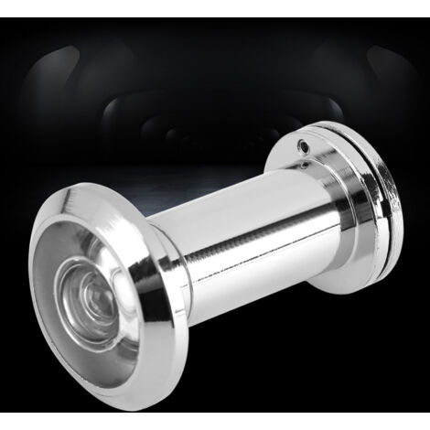 200°-Türspion mit robuster Sichtschutzabdeckung in glänzendem Chrom – Zinklegierung – 16 mm Öffnung – 35–60 mm Türstärke – 1 Stück