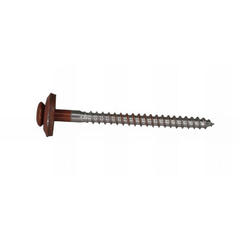 200 Vis À Bois De Ferblanterie VBJ + Joint EDPM D. 4,5 mm x TX20 - Inox A2 Marron Cuivré - Alsafix - Longueur 45 mm