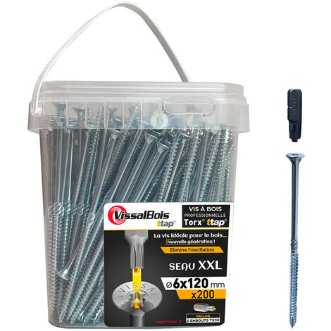 6x120mm filetage asymétrique zingué - Vissal