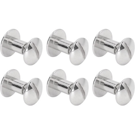 200 Vis à Reliure Rondes à Tête Plate, Finition Électrolytique Argentée pour Surfaces Courbes, Revêtement Homogène