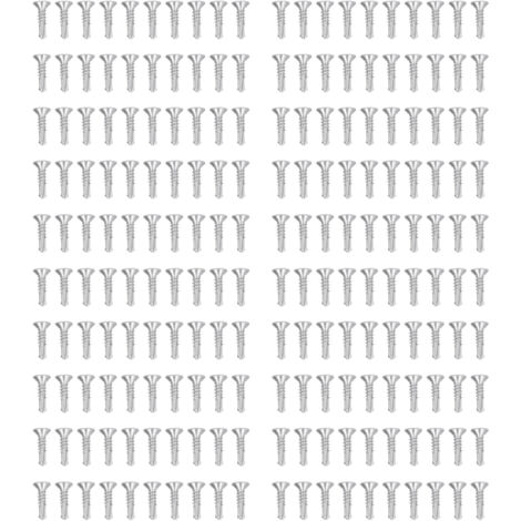 200 vis autoperceuses à tête fraisée cruciforme en acier inoxydable 410, longueur nominale 19 mm, M4.8-16