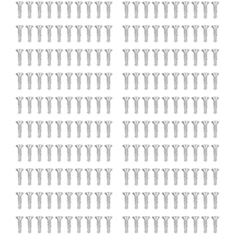 200 vis autoperceuses à tête fraisée cruciforme en acier inoxydable 410, longueur nominale 19 mm, M4.8-16-AquaForge