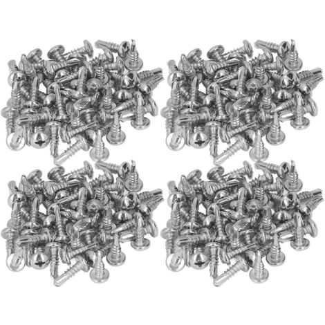 200 vis autoperceuses à tête ronde en acier inoxydable 304, 4,8 x 16 mm, pour travaux de bricolage.-AquaForge