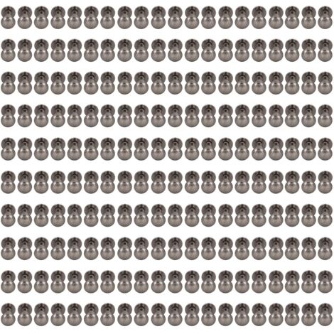 200 Vis de Reliure Livre Laiton Écologique Rivets Cuir DIY 10x15mm Gris Argenté
