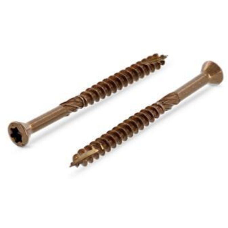 200 vis de terrasse inox a2 bruni autoforeuse tete decorative torx 25 - dtail : ø 5 x 50