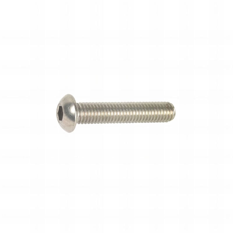 200 Vis métaux tête bombée hexagonale creuse Iso7380 A2 - diamètre 4 mm - Longueur 30 mm