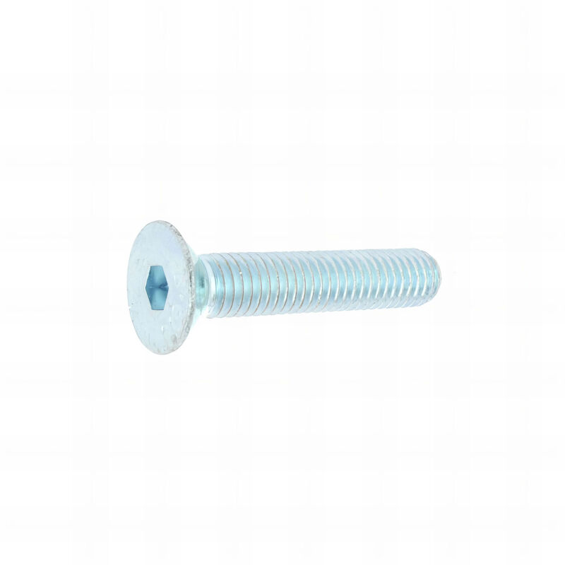 200 Vis métaux tête fraisée hexagonale creuse acier zingués blanc 10,9 DIN7991 - diamètre 6,0 mm - Longueur 12 mm
