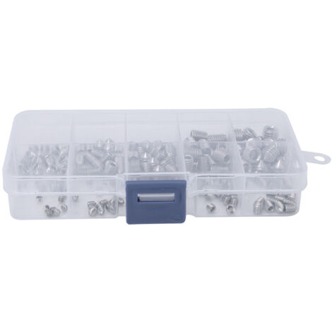 200 Vis sans tête à six pans creux en acier inoxydable, pointes coniques pour instruments de précision M3 M4 M5 M6 M8, lot de 200 pièces