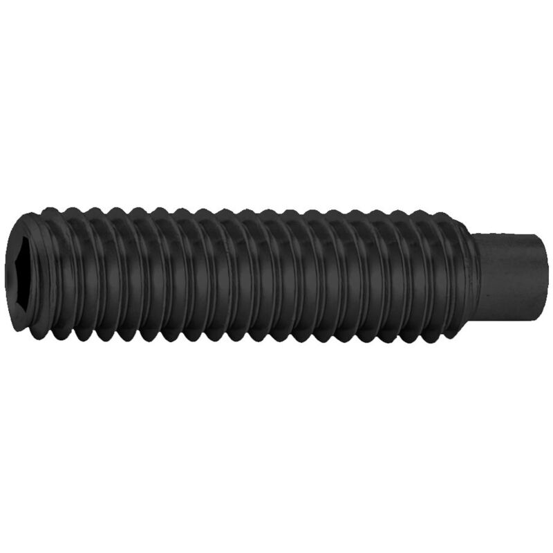 200 Vis Sans tête hexagonal creuse Bout Teton DIN915 acier Brut - longueur 12 mm - 5