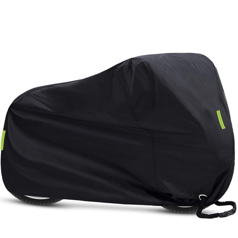 200 x 110 x 70cm Imperméable à la poussière et à la pluie uv Oxford Cloth Bike Jersey Car Cover Black