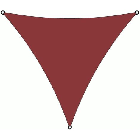 200 X 200 X 200 Cm, Bordeaux-voile D'ombrage Triangle Isocle, Hydrofuge, Brise-soleil Pour Terrasse Jardin Balcon, Tissu Polyester