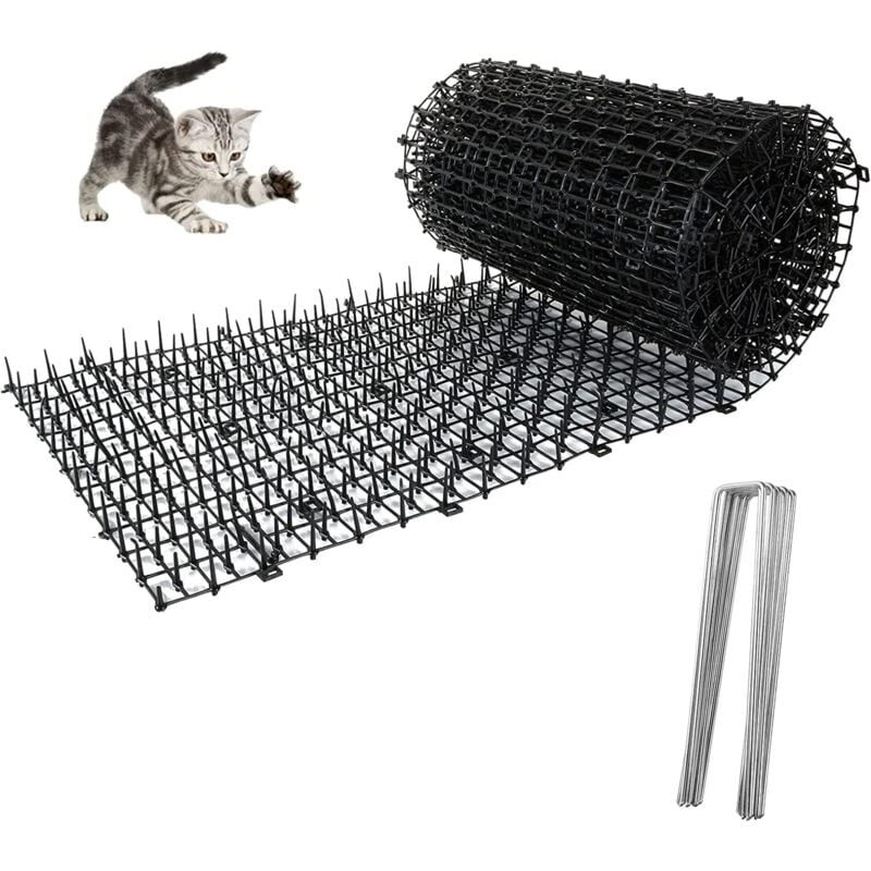 200 x 28 cm Pic Anti Chat Repousse Tapis Anti Chien avec Epine,Barriere Exterieur, Tapis Répulsif Chat Puissant