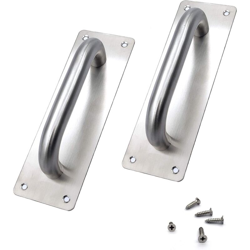 Linghhang - 200 x 65 mm)Poignées de porte coulissante, poignées de porte en acier inoxydable, portes coulissantes, placard, toilettes, garage, abri