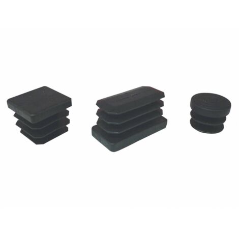 200 x PUNTALE ALETTATO QUADRATO 40X40 MM PLAST NERO