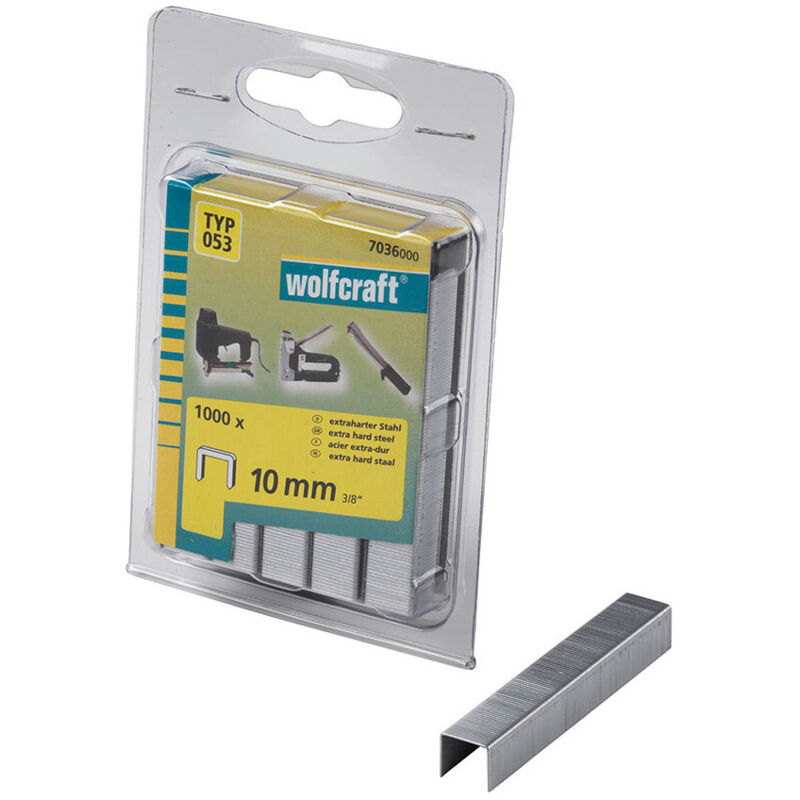 Wolfcraft Heftklammer | 10 mm | 1000 Stück