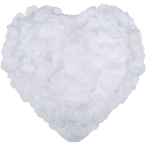 2000 pétalos de rosa, confeti de rosa artificial de seda blanca, pétalos de flores para bodas, pedidas de mano, San Valentín, aniversarios, Navidad, fiestas y decoración romántica para eventos.