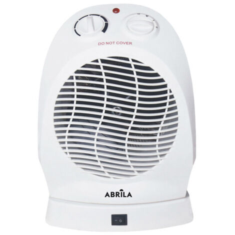 2000w electric fan heater white oscillating thermostat thermostat reg.2powers 3 functions anti-tip 29x21x16cm