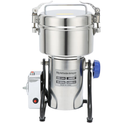 2000W Getreidemühle, elektrische Mühle aus Edelstahl, Mühle, Pulvermaschine für Kräuter, Mais, Sesam, Sojabohnen, Pfeffer, Köderfutter