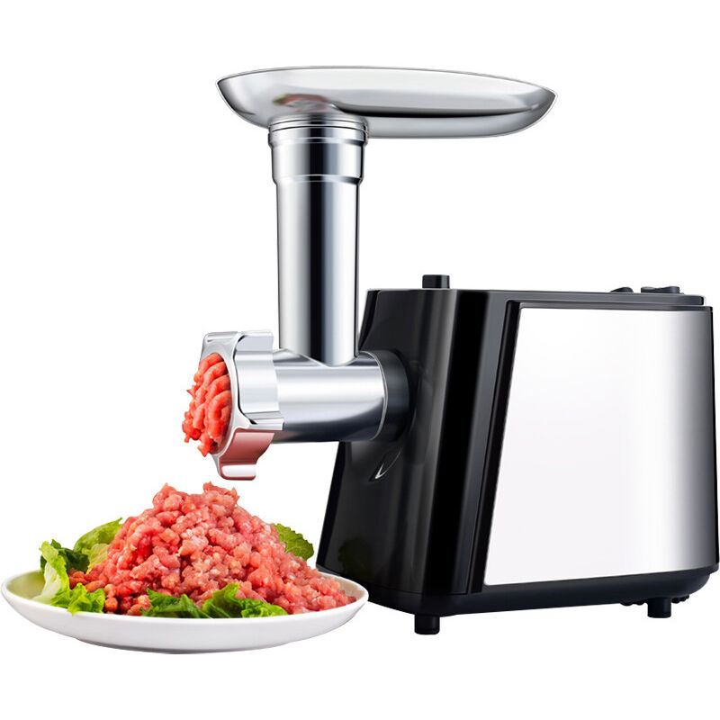 2000W Hachoir a Viande Electrique,Helangel Hachoir Électrique avec 3 Plaques de Coupe Hachoir à viande polyvalent avec Poussoir a Saucisse,Marche