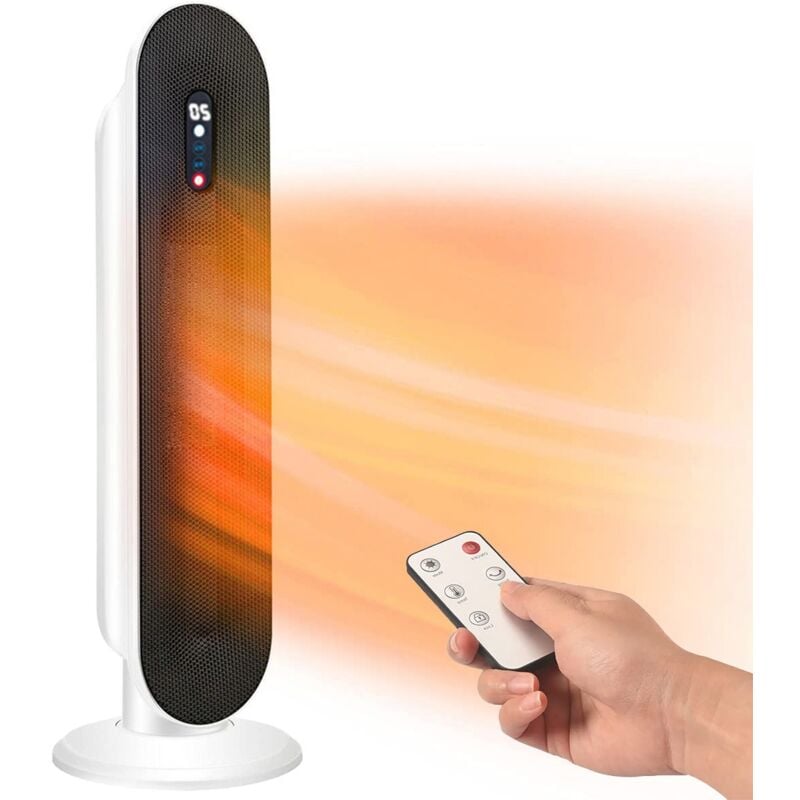 Bleosan - 2000W Radiateur Soufflant Électrique Puissant Chauffage Rapide Télécommande avec Protection Contre Renversement et Surchauffe