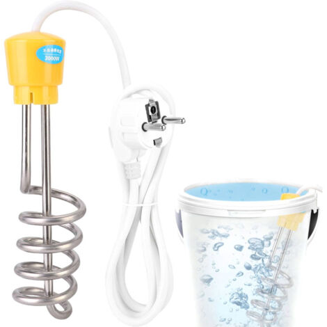 2000W Thermoplongeur , 220V Immersion Chauffe-Eau,  Immersion Chauffe-Eau Voyager Pour Camping Eau Chaude, Café ou Thé